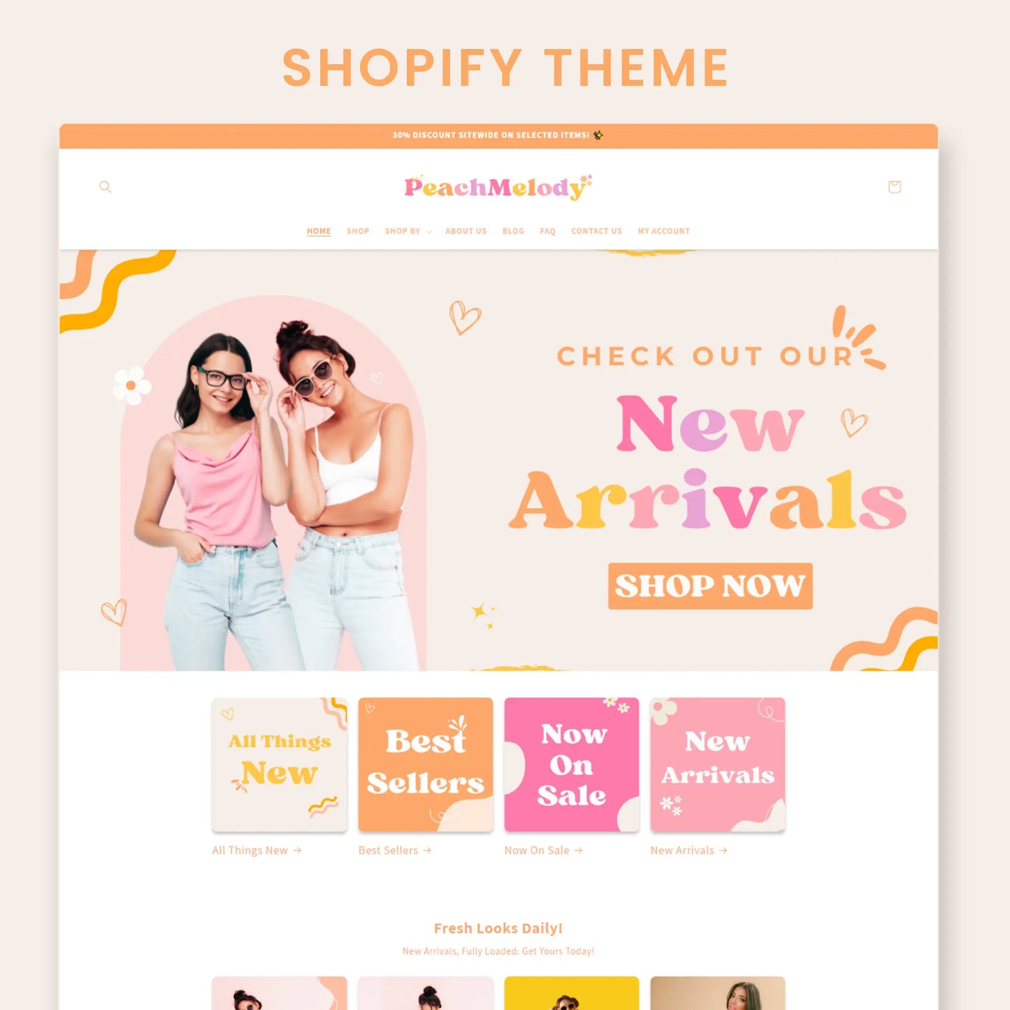 Peach Melody Boutique Shopify Theme