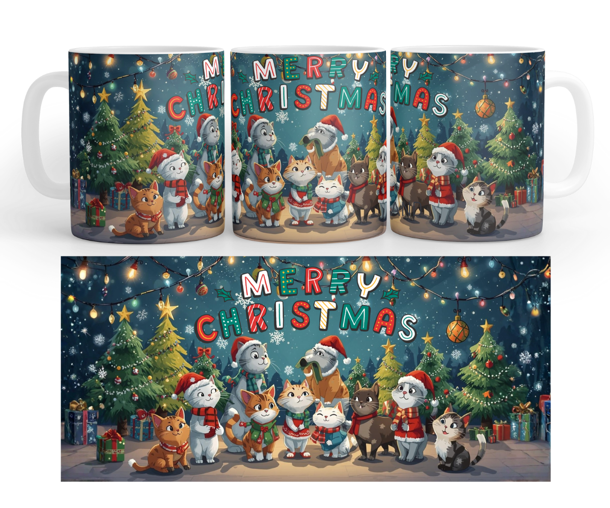 Meowy Christmas Mug