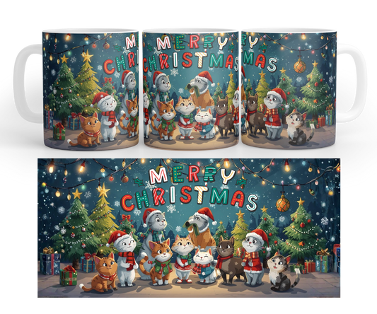 Meowy Christmas Mug